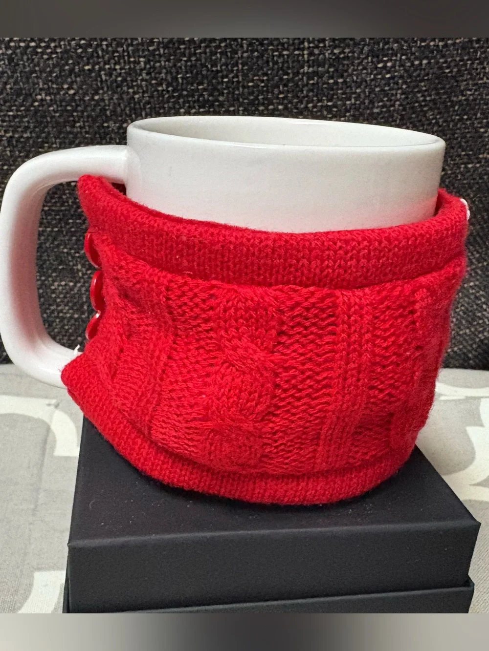 Pier 1 Light Up LED Reindeer Sweater Porcelain Mug